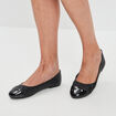 Ballerines matelassées noir femme