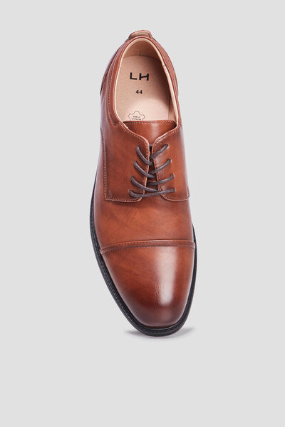 Derbies lacées marron homme