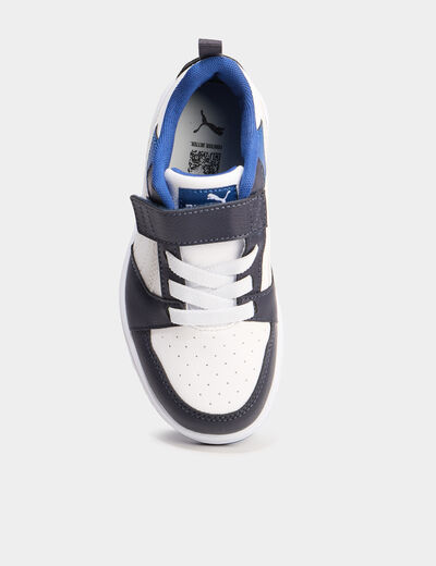 Tennis basses &agrave; lacets Puma Rebound V6 bleu fonc&eacute; gar&ccedil;on