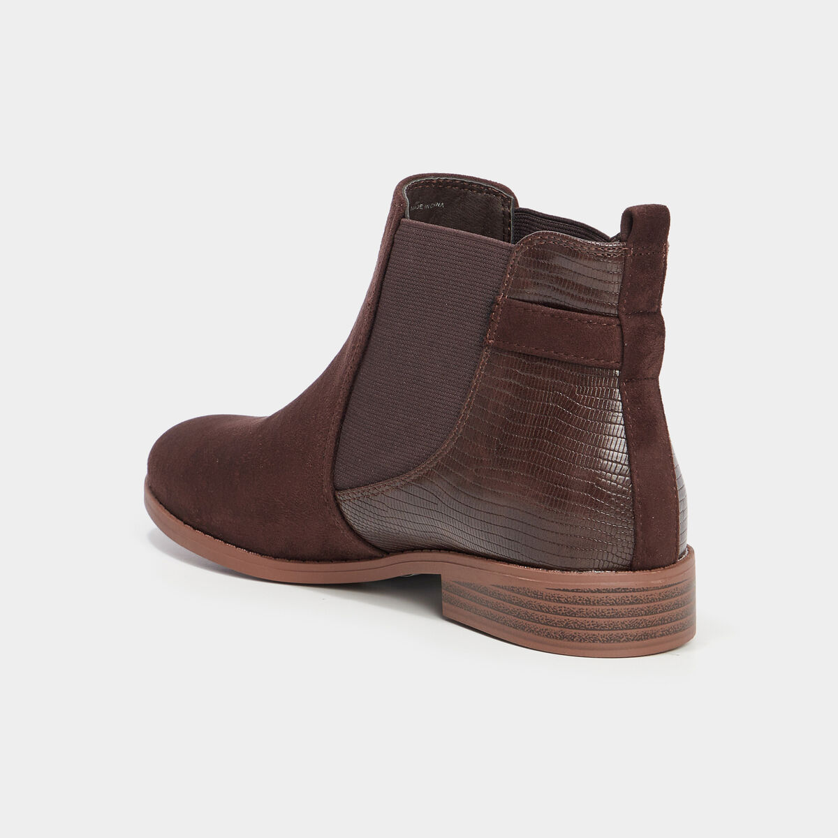 Bottines chelsea avec boucles marron foncé femme