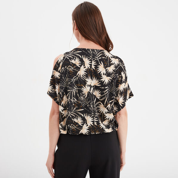 t shirt detail bijou manches courtes noir femme T-shirt détail bijou manches courtes noir femme