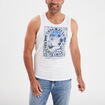 Débardeur col rond sans manches coton blanc homme