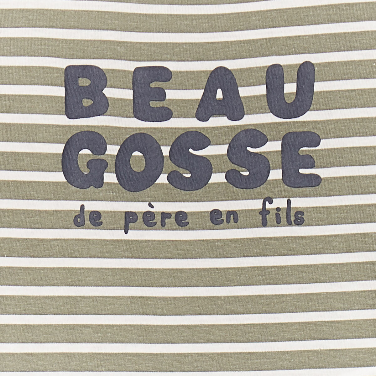 T-shirt manches longues col rond coton vert kaki bébé garçon