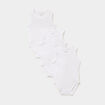 Lot 3 bodies marcels coton sans manches blanc b&eacute;b&eacute;