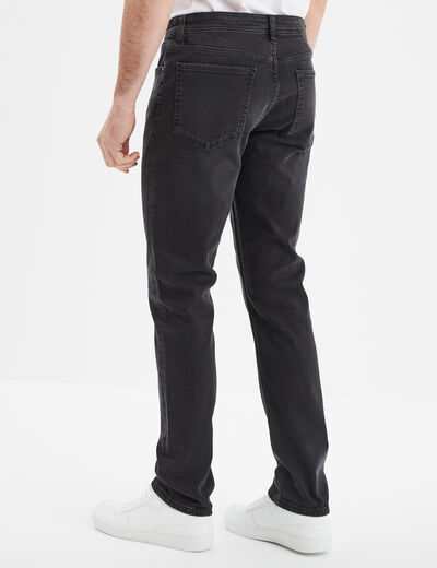 Jeans denim straight 5 poches denim noir homme