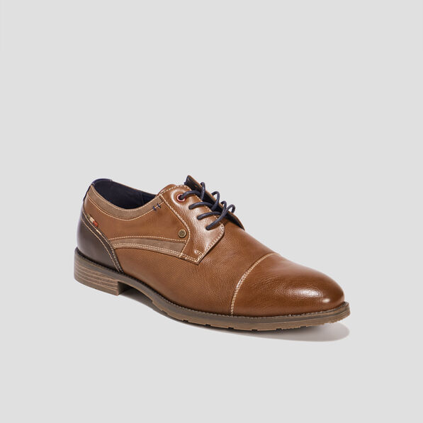 derbies a lacets bout amande marron homme Derbies à lacets bout amande marron homme