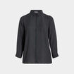 Chemise manches longues coupe ajustée noir femme grande taille