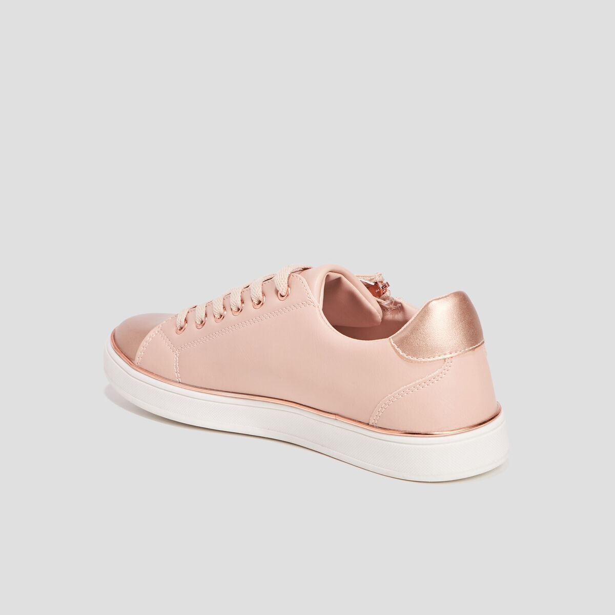 Baskets tennis basse rose champagne femme