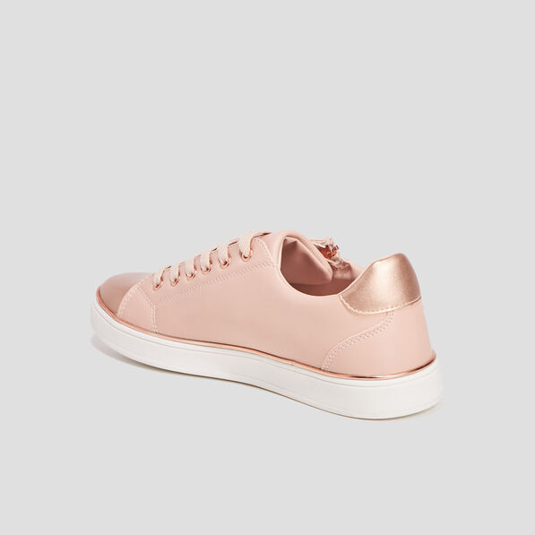 Baskets tennis basse rose champagne femme