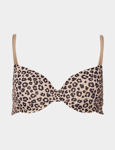 Soutien-gorge corbeille padd&eacute; microfibre ivoire femme