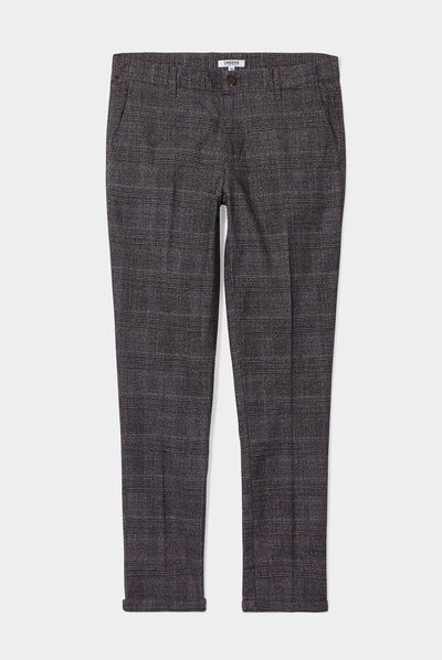 Pantalon chino slim coton Creeks gris homme