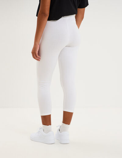 Legging 7/8&egrave;me grossesse blanc femme maternit&eacute;
