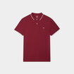 Polo manches courtes bords contrastés bordeaux homme