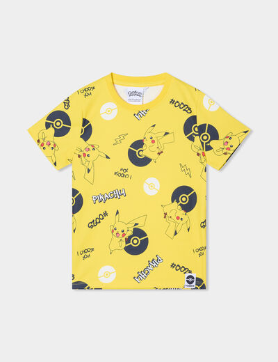T-shirt manches courtes Pokémon Pikachu jaune garçon