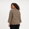 Blouse manches retroussables sable femme grande taille