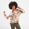 Pull col rond manches longues multicolore femme