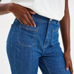 Jeans bootcut poches plaquées denim baby bleu femme