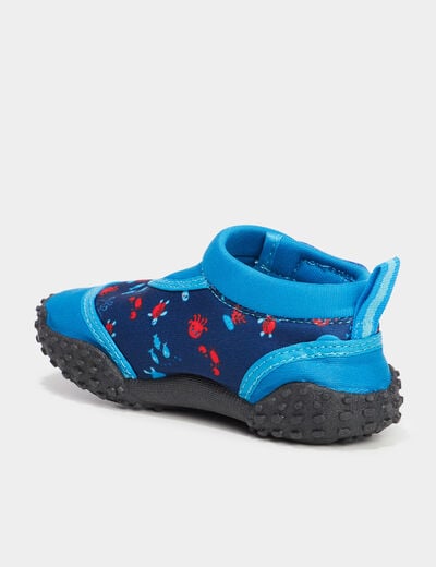 Chaussures de plage à scratchs bleu bébé garçon