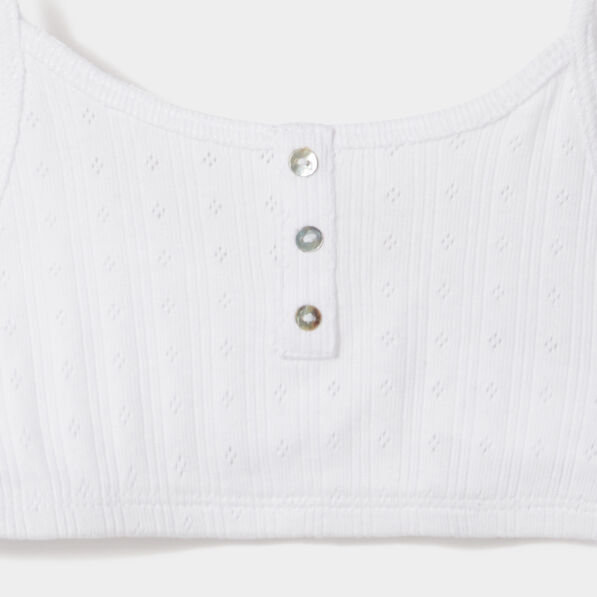 Lot 2 brassières avec boutons blanc fille