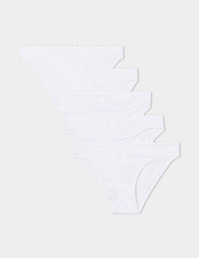 Lot 5 culottes coton blanc femme
