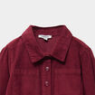 Robe courte effet velours c&ocirc;tel&eacute; coton bordeaux fille