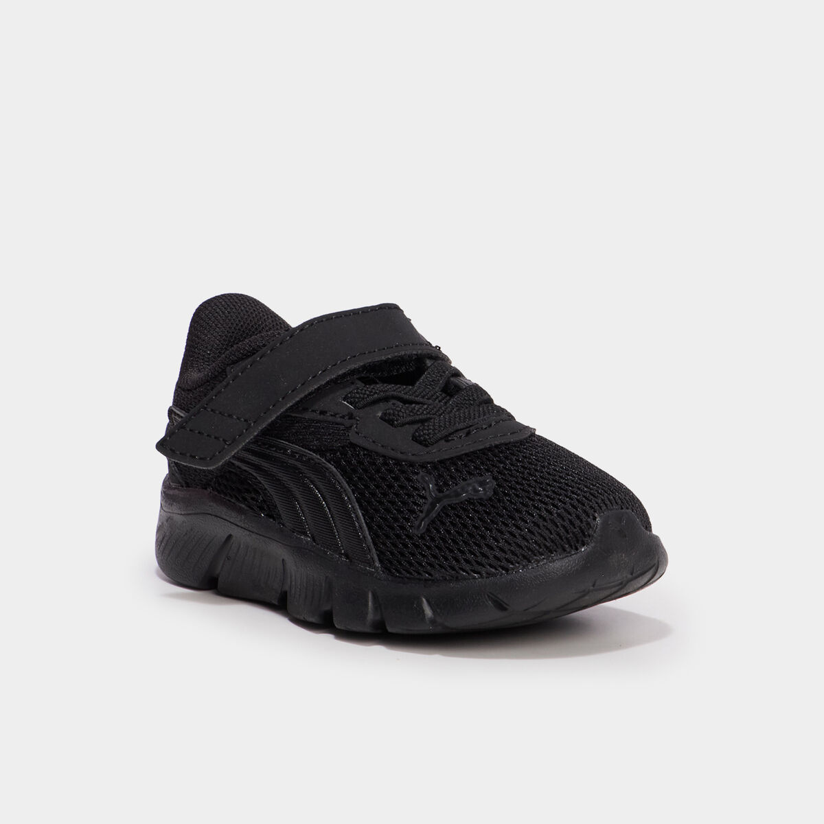 Baskets running &agrave; scratchs Puma noir b&eacute;b&eacute; gar&ccedil;on