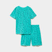 Ensemble pyjama short et t-shirt coton vert menthe gar&ccedil;on