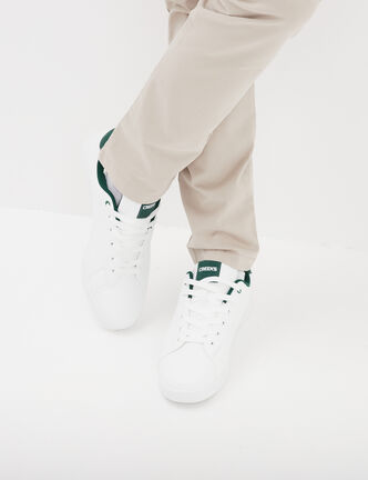 Tennis basses à lacets vert homme