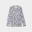Chemise manches longues col mao ecru femme