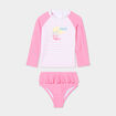 Ensemble de bain t-shirt et culotte rose bébé fille