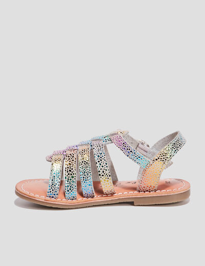 Sandales en cuir Creeks multicolore fille