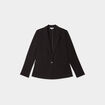 Veste blazer droite manches longues noir femme