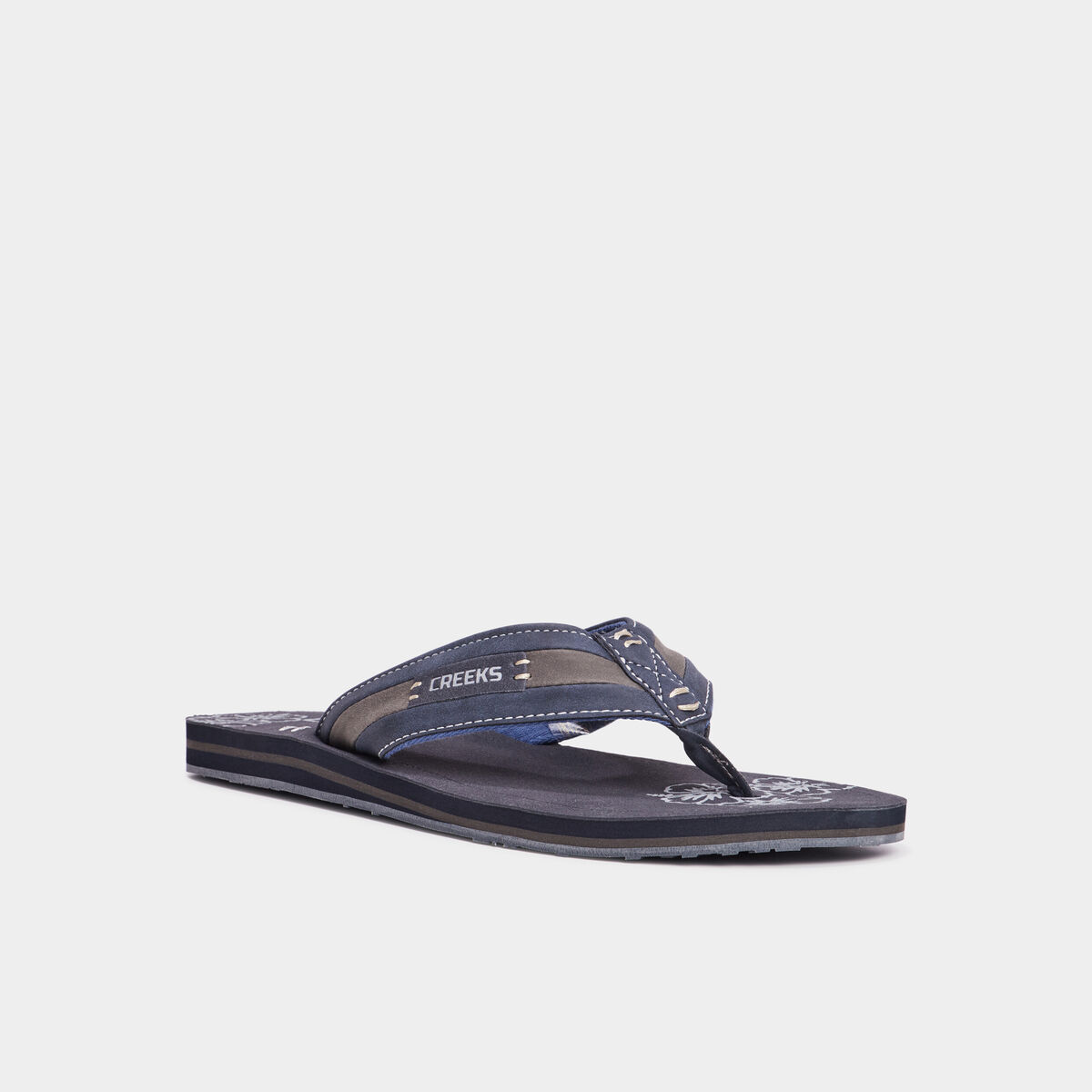 Mules plates bleu marine homme