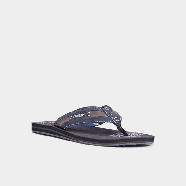 Mules plates bleu marine homme