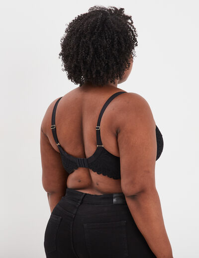 Soutien-gorge emboîtant dentelle noir femme grande taille