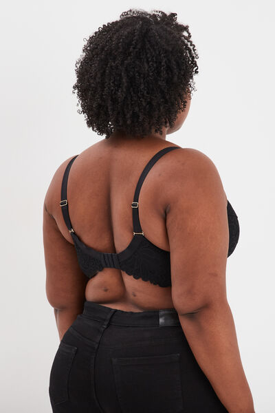 Soutien-gorge embo&icirc;tant dentelle noir femme grande taille