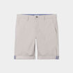 Bermuda short chino droit coton stretch creme homme