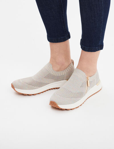 Baskets running à paillettes Mosquitos sable femme