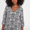 Robe courte trapèze Liberto ecru femme