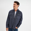 Surchemise manches longues bleu marine homme