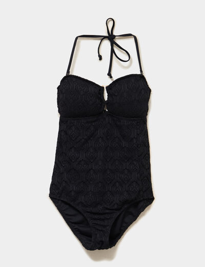 Maillot de bain une pi&egrave;ce bandeau noir femme