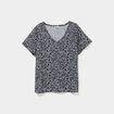 T-shirt manches courtes noir femme grande taille