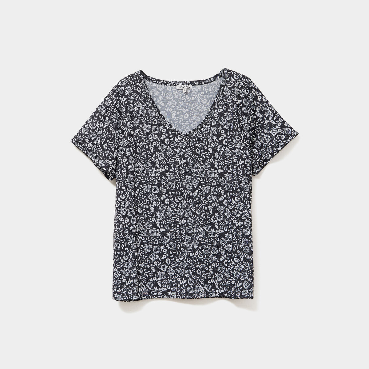 T-shirt manches courtes noir femme grande taille