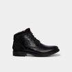 Bottines zipp&eacute;es en cuir noir homme