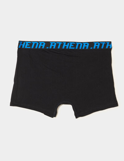 Lot 4 boxers coton majoritaire noir homme