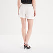 Short ample à pinces blanc femme