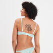 Soutien-gorge corbeille paddé dentelle bleu turquoise femme
