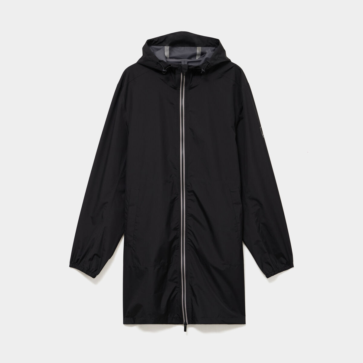 Parka imperm&eacute;able coupe-vent &agrave; capuche noir homme