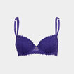 Soutien-gorge corbeille paddé dentelle violet foncé femme