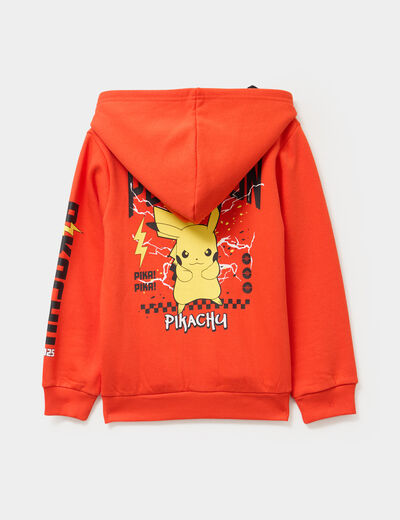 Sweat zippé à capuche Pokémon Pikachu orange garçon